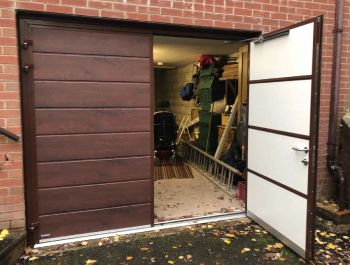 Insulated side hinged garage doors are ideal for garage conversions.